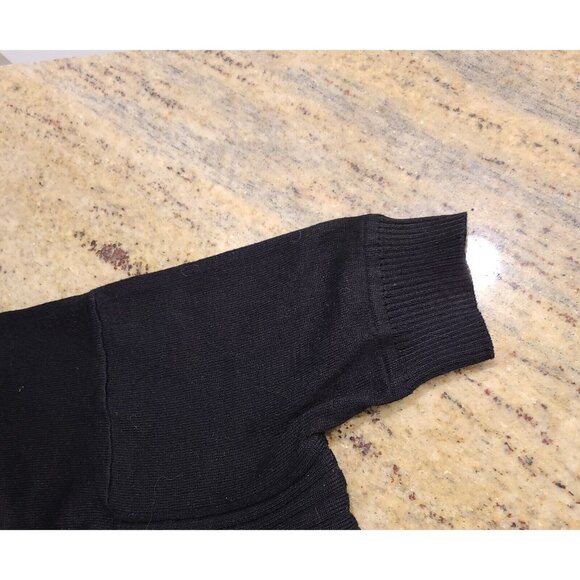 Chateau Size S/M Black Knit Poncho Butterfly Sleeve Sweater Asymmetric Hem Goth - Picture 10 of 12